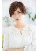 モーブカラーアシンメトリー小顔ネオウルフショートc1