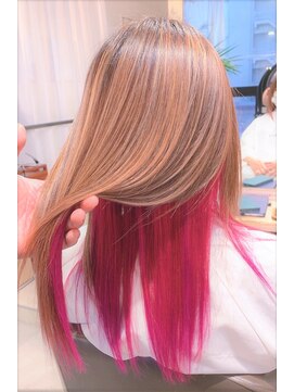 ヴィヴァン(Vivant) 【Vivant】白髪ぼかし+ワインレッドインナーカラー《円城寺》