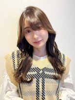 ロンド ストラーダ 心斎橋(Lond strada)&nbsp;韓国前髪顔周りロング×デザインカラー[心斎橋/髪質改善]