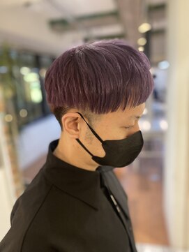 リコ エスト 上野店(lico est) 短髪(メンズ)　パープルブラウン