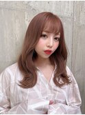 トリートメント ブリーチなしダブルカラー 前髪縮毛矯正 