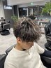 メンズカット+メッシュカラー+トリートメント(シェービング+眉毛カット)
