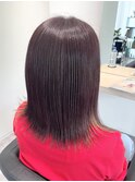 切っぱなしボブ/インナーカラー/くびれボブ