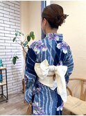 浴衣アレンジ大人可愛いうなじスッキリアップヘア！着物お呼ばれ