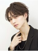 ニュアンスアップバング毛流れパーマメンズウルフ渋谷
