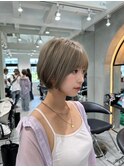 イメチェン外ハネボブ美髪ワイドバングレイヤーショート/大宮