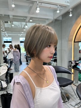 ロンドエニカ 大宮(Lond enika) イメチェン外ハネボブ美髪ワイドバングレイヤーショート/大宮
