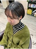 大人ショートボブ丸みショートカットマッシュショート前髪あり