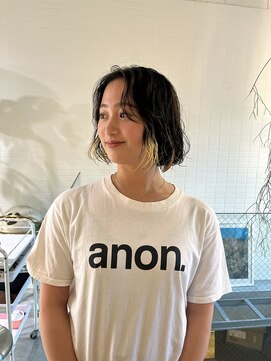 メグリ(meguri) デザインブリーチ　ボブ　ニュアンスパーマ