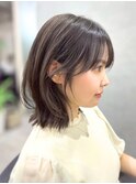【小顔レイヤーカット】暗髪/韓国風巻き/ミディアム/小顔