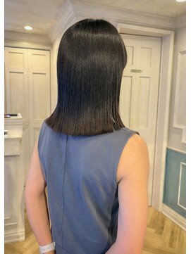 アマンヘアーイースト 吉祥寺東口店(Aman hair-e) ミディアム切りっぱなしボブ2025A/W【Amanhair-e吉祥寺】