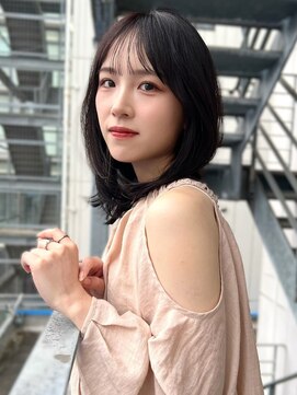 シーン(SCENE) くびれヘア/アプリコットオレンジ/ハイライトカラー/天神今泉