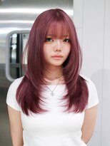 アルバム 新宿(ALBUM SHINJUKU)&nbsp;ロング顔周りレイヤー前髪カットブリーチ_F20910