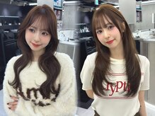 レイヤー×前髪、顔周りのおくれ毛を骨格に合わせて可愛く変身☆