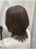 レイヤーカットと大人ベージュ