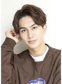 30代40代50代ビジネスマン向け清潔感センターパートメンズパーマ