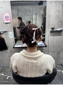 ツインカチモリ お呼ばれアレンジ ヘアセット