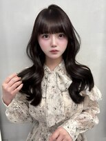 プリアバイポプルス 渋谷(pria by popls)&nbsp;ミディアムレイヤーハッシュカット顔周りレイヤーカット韓国ヘア