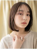 シースルーバング/結べる長さのボブ/内巻き/20代/30代/40代e