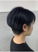【お客様スタイル】ダークブルー ハンサムショート