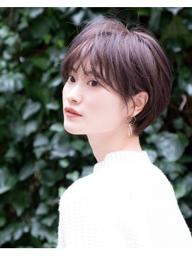 マッシュアンドマッシュアヴェダ ららぽーと福岡店(mash&mash AVEDA) ラベンダーアッシュ/くびれショート30代・40代・50代