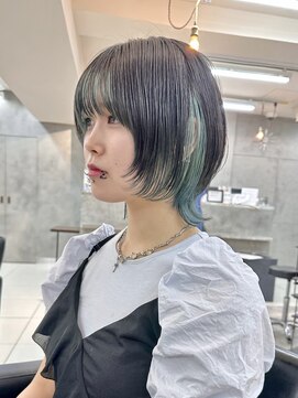 ヴェイン 渋谷(vain) ショートウルフカット/ウルフヘア/インナーカラー/メンズライク