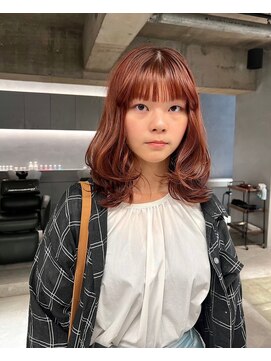 リール(rire) デザインカラーレイヤーカットウェットヘア夏オリーブベージュ