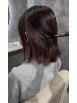 コアークリップ 緑町店(CORE CLIP) 切りっぱなしボブ/インナーカラー