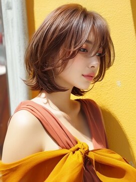 アルトリスト(Altruist Aging×HAIR&SPA) ☆ダークパープルナチュラルショートミルクブラウン髪質改善ボブ