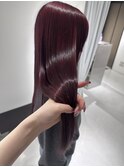 ブリーチなしダブルカラーワインレッド