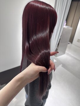 ハピネス 梅田茶屋町店(HAPPINESS) ブリーチなしダブルカラーワインレッド