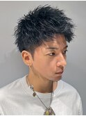 ピンパーマ　刈り上げショート　ツーブロック　刈り上げ
