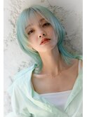 20代30代40代前下がり耳掛けショートボブ丸みウルフ◎