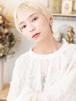 カバーヘア ブリス 上尾西口店(COVER HAIR bliss)&nbsp;オン眉ホワイトブロンド小顔ショートウルフa上尾10代20代30代