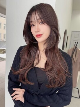 ソヨン 名駅2号店(SOYON) 小顔/ロングレイヤー/黒髪/オリーブグレー/ココアベージュ/215