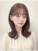 レイヤーカット/小顔/ショコラベージュ