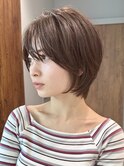 大人ショートショートボブショートヘア前髪長めくびれ表参道