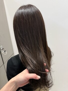 コース(co-th.) オリーブブラウンイルミナカラー髪質改善アージュア×小野ふゆり