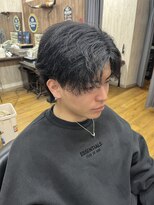 アールズ ヘア(R's hair)&nbsp;MEN’S HAIR/サーフカール/刈り上げセンターパート/印西