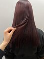 ヌープヘアーアイス(NUUP.hair ici) ブリーチなしダブルカラーで明るめラベンダーピンクに!
