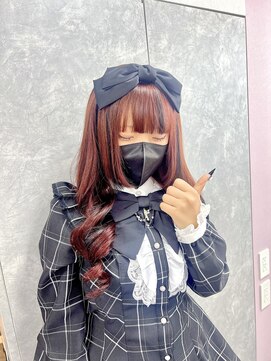 ガルボヘアー 名古屋栄店(garbo hair) #プルエクステ#エクステ#レッドブラウン#デザインカラー