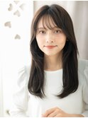 シースルーバング/レイヤーカット/小顔カット/20代/30代/40代e