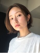 ロッソ 大橋店(Rosso) すっきり長めバングのブラウンボブ【大橋】