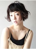 毛先パーマボブ