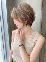 ロンドローズ 名古屋(Lond damaskRose)&nbsp;髪質改善 ショートボブ インナーカラー 韓国風 前髪カット 小顔