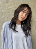 暗髪/レイヤー/シースルー前髪