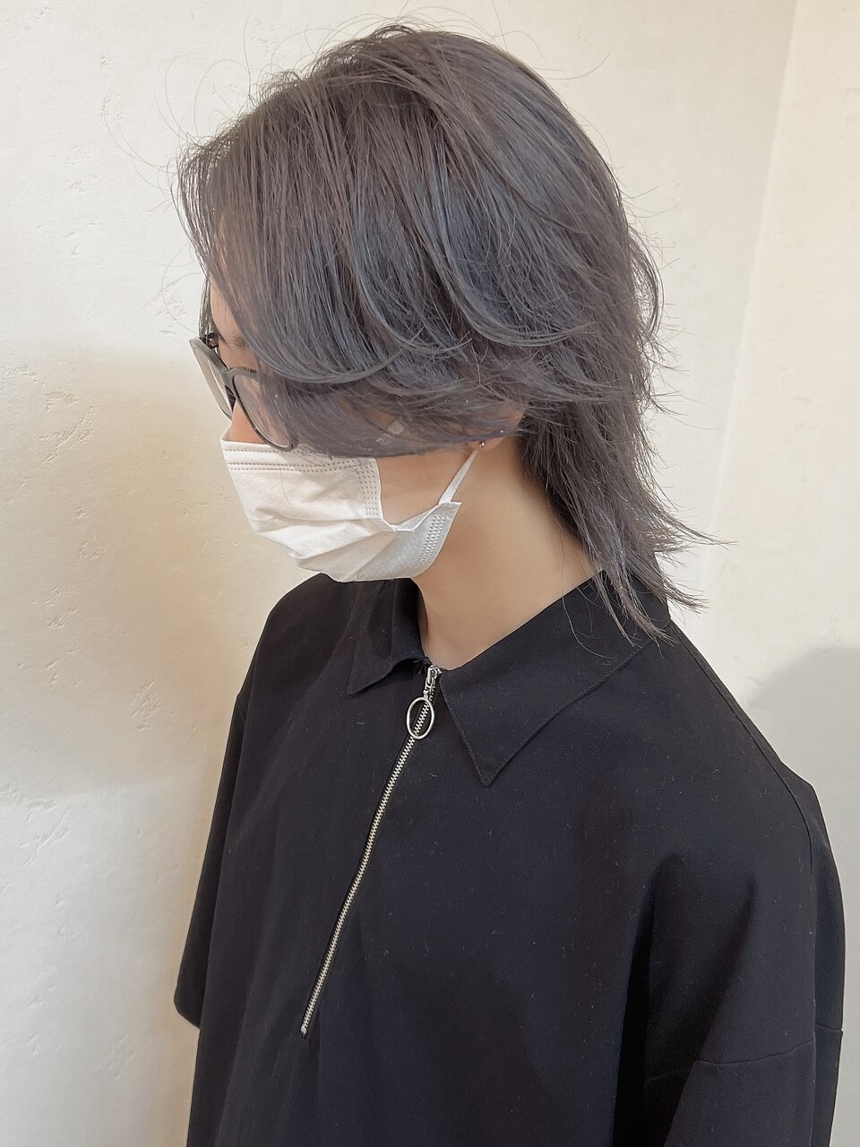 SELF-PORTRAIT フェイクパールカットアウトクレープガウン あいみょん風なロングパーマ🌿 くせ毛っぽいパーマスタイルお