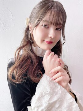 アイティーバイアルバム 藤沢店(IT by ALBUM) ハーフアップウェーブ_チェリーブラウンフェミニンロング_39006