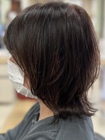 ヘアークリアー 春日部 大人可愛いミディアムウルフレイヤースタイル/30代40代50代