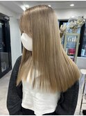ミルクティーベージュダブルカラーケアブリーチインナーカラー